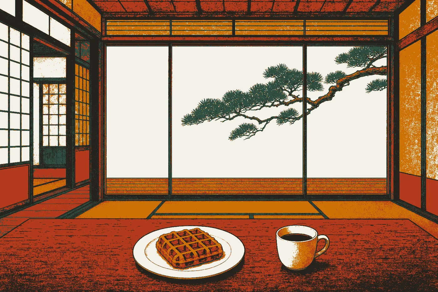 Junkissa Lierre : gaufres et formules du matin dans une villa Meiji de Wakaura
